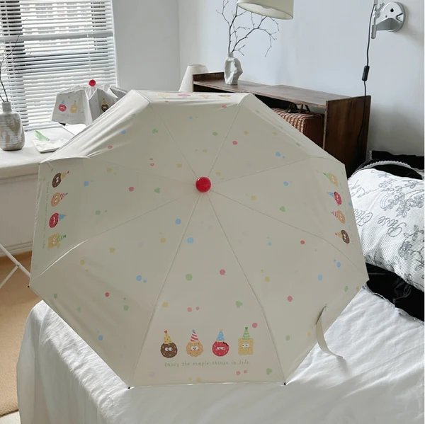 Unisex Faltbarer Regenschirm mit niedlichem Design