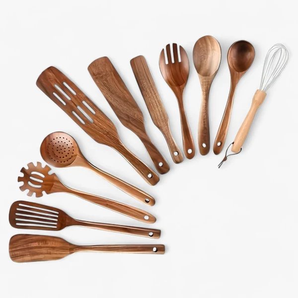 EcoWood Holzbesteckset mit 10 Teilen