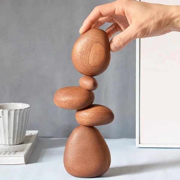Zen Wood Stein Form Dekor Hover Image