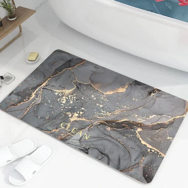 Elegante Marmor Design Badezimmermatte