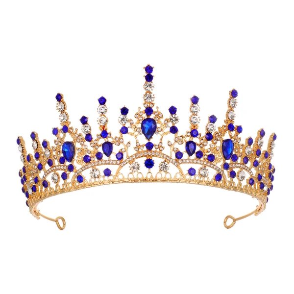 Damen Elegante Kristall-Tiara mit filigranem Design Hover Image