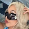 Damen modische Sonnenbrille mit künstlerischem Sternenakzent
