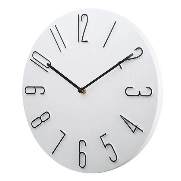 Leise moderne Quarz-Wanduhr Hover Image