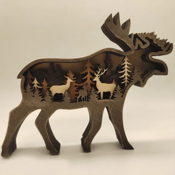 3D Kreatives Holz Tier Schnitzerei Handwerksgeschenk