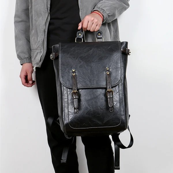 Eleganter Laptop-Rucksack mit Hochwertigem Kunstleder-Beschichtung