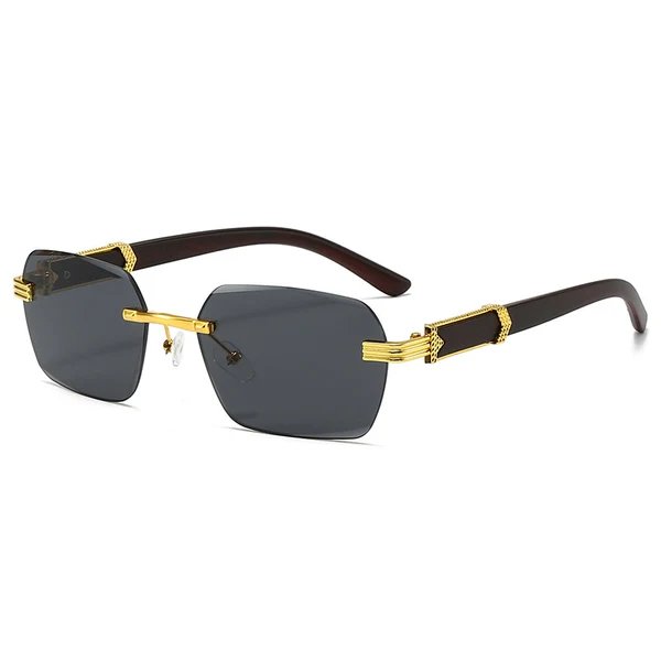 Damen modische quadratische Sonnenbrille mit goldenen Akzenten
