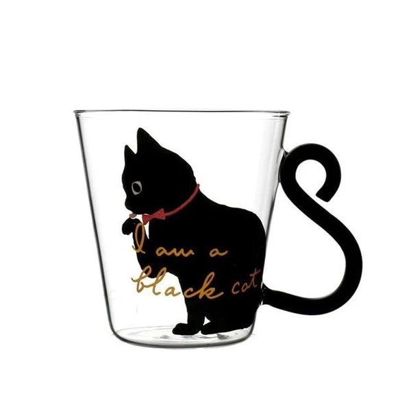 Meow - Glas Katze Tasse