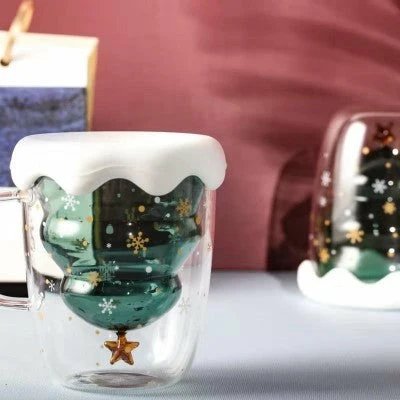 Glasbecher Doppelt Wandglasbecher Bären Tier Doppelschicht-Glasbecher