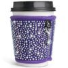 Damen Kaffeebecher Hülle mit Glitzersteinen