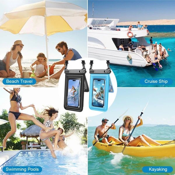 Wasserdichte Smartphone-Tasche mit Transparenter Front Hover Image