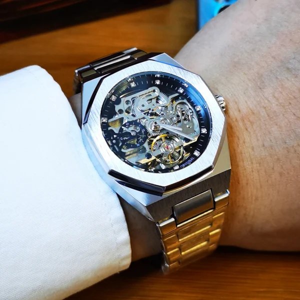 Royale Skeleton Mechanische Herren Uhr Hover Image