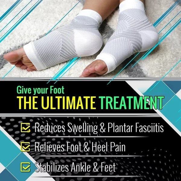 Nachtkompressionsstrümpfe bei Plantarfasziitis mit Fersen- und Fußgewölbeunterstützung
