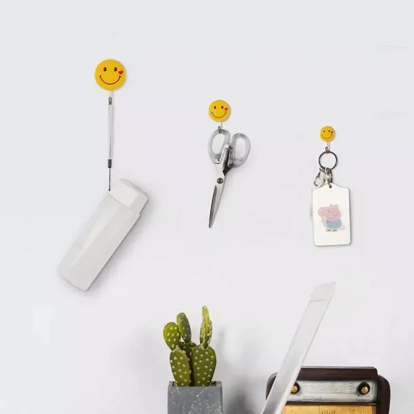 3 PCs Emoji Wandhaken Schwerlast Selbstklebender Haken Hover Image