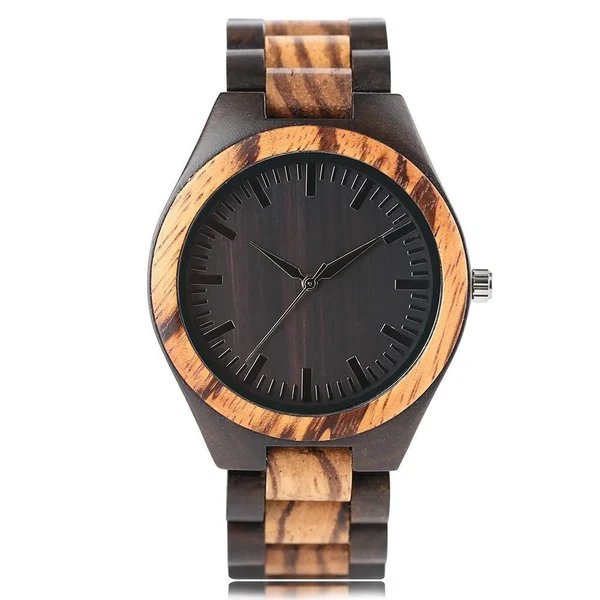 Bambus Holz Uhr - Natürlicher Holzarmband, Quarz