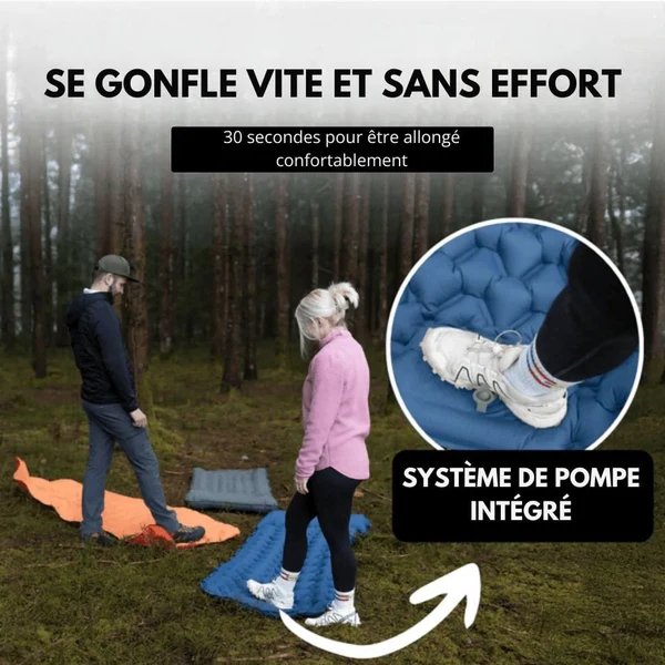 AirTrek-Matte – Aufblasbare Campingmatratze mit Fußpumpe und integriertem Kissen Hover Image