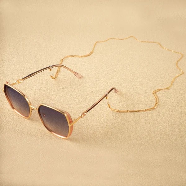 Elegante Büroklammer Stil Brille Kette