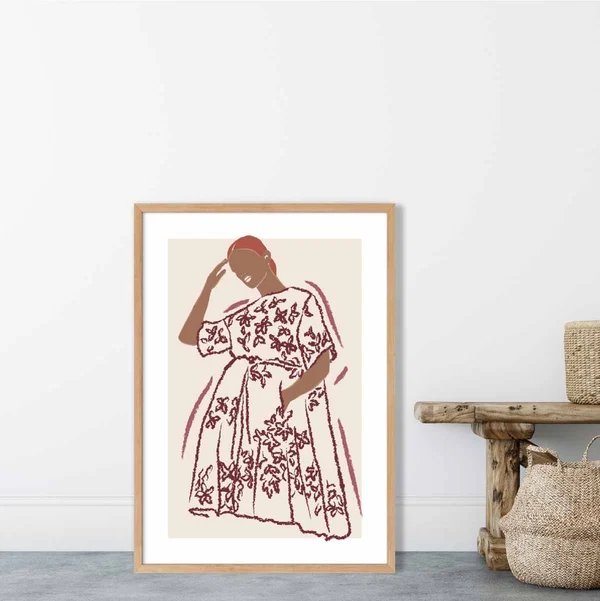 Zeitgenössisches Mode-Skizzenposter für Frauen Nr. 4 Hover Image