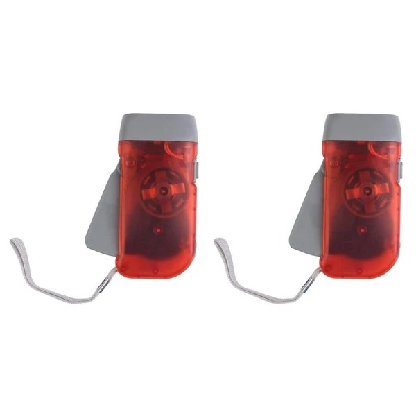 Mini Handkurbel Dynamo Notfall Taschenlampe