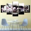 Echofarbene lila und weiße Orchideen 5 Teile - Leinwand-Wandkunstgemälde