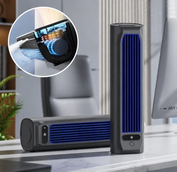 Tragbarer Klimaventilator mit Wandhalterung