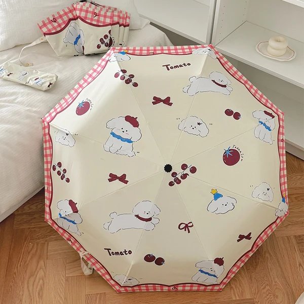 Damen Faltbarer Regenschirm mit entzückendem Tierdesign