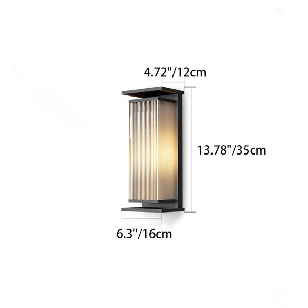 Moderner Minimalistischer Solar-Wasserdichter Rechteckiger Streifen Edelstahl PC LED Außenwandbeleuchtung Lampe Für Garten Hover Image