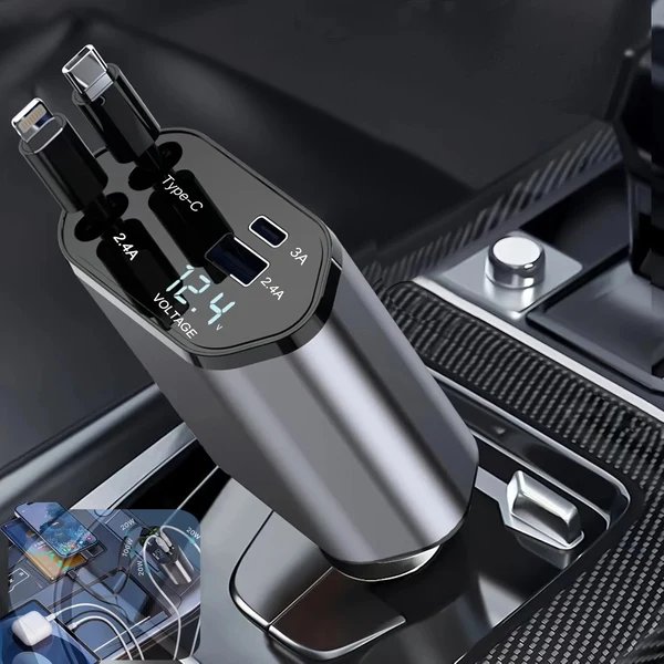 Faltbares Auto Ladegerät mit USB-C und USB-A – 120W Schnellladung