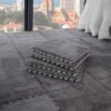 Dicker, flauschiger Teppich im Patchwork-Design – besonders weich und warm | Ideal für Schlaf- und Spielzimmer