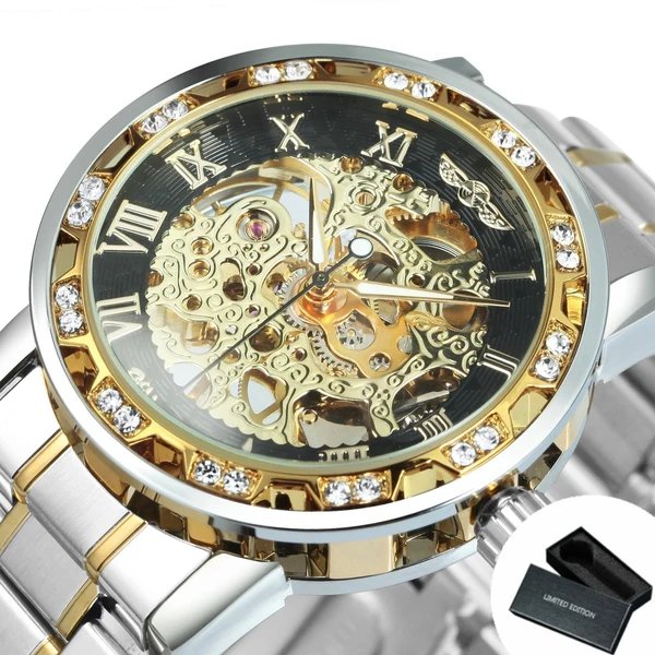 Luminescente Mechanische Titan Skeleton Uhr