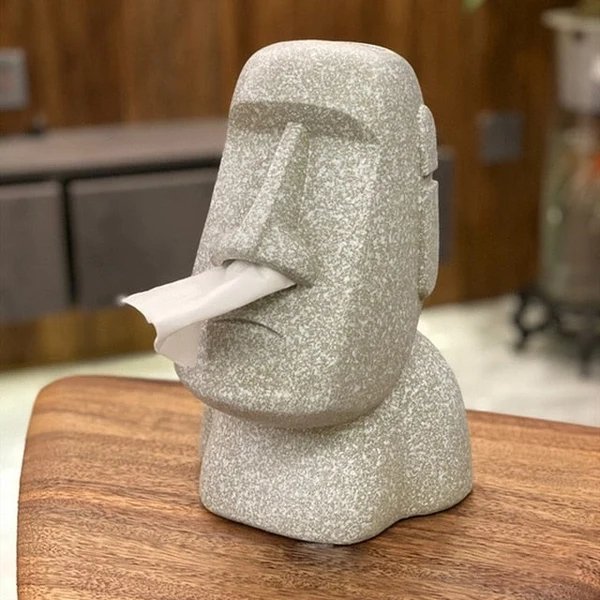 Stein Statue Tissue Box