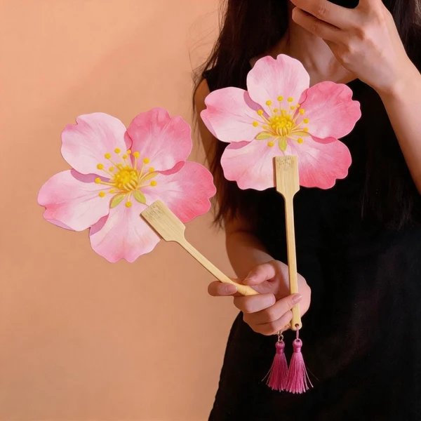 Handgefächer mit Floralen Motiven