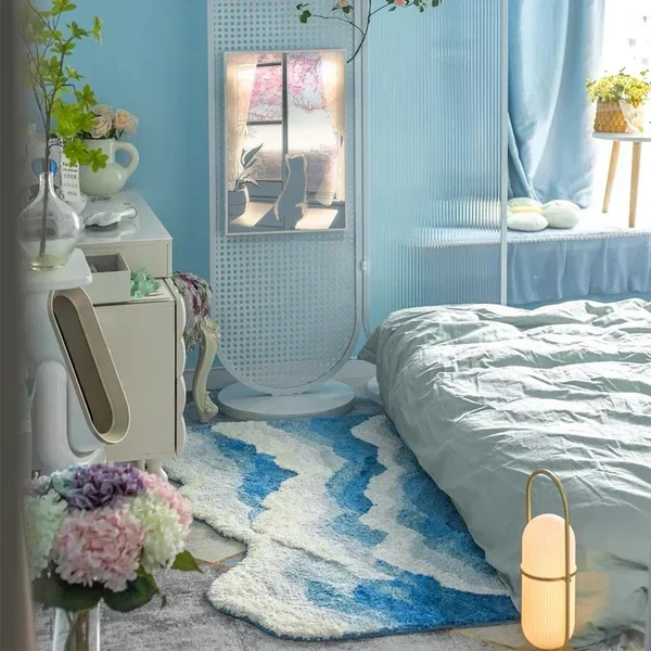 Soft Surf Anti-Rutsch Plüsch Wellen Teppich Hover Image