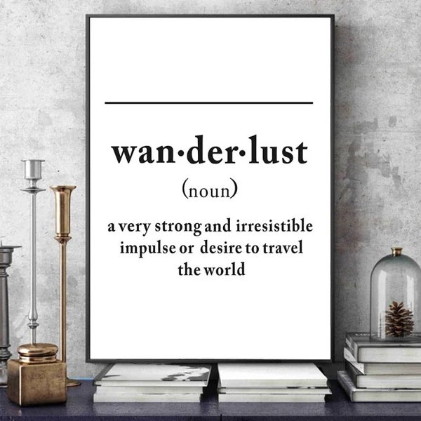 Definition von Wanderlust - Leinwand Wandkunst Gemälde