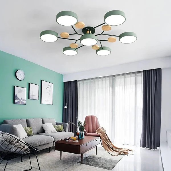 Moderne LED-Deckenleuchte, flache Montage
