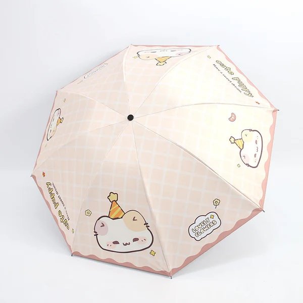 Damen Kawaii Falt-Regenschirm Hover Image