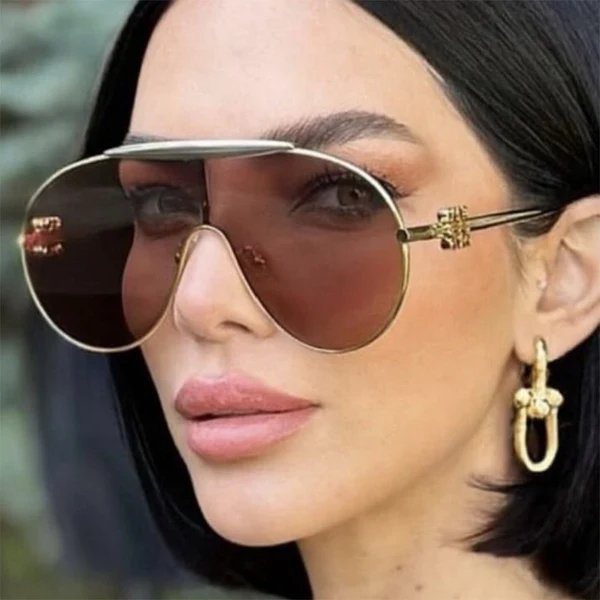Damen UV-Schutz Sonnenbrille im modischen Pilotenstil