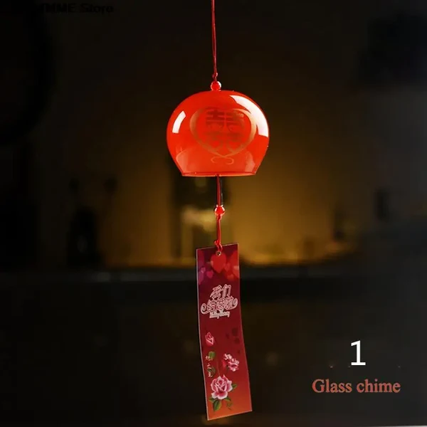 Yumeko Glas-Windspiel | Japanischer Stil | Handgefertigt | Klarer Klang | Dekorativer Anhänger