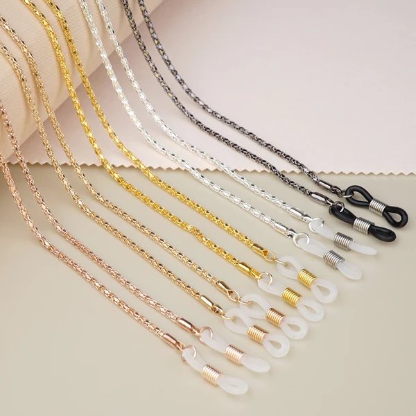 Goldplattierte gedrehte Verbindungsbrille Kette