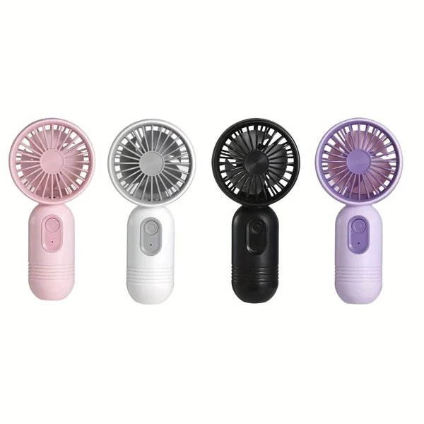 1PC Mini tragbarer Ventilator, USB wiederaufladbar, mit 3 Geschwindigkeiten - Handventilator für Männer und Frauen - Perfekt für Büro, Outdoor, Reisen und Camping