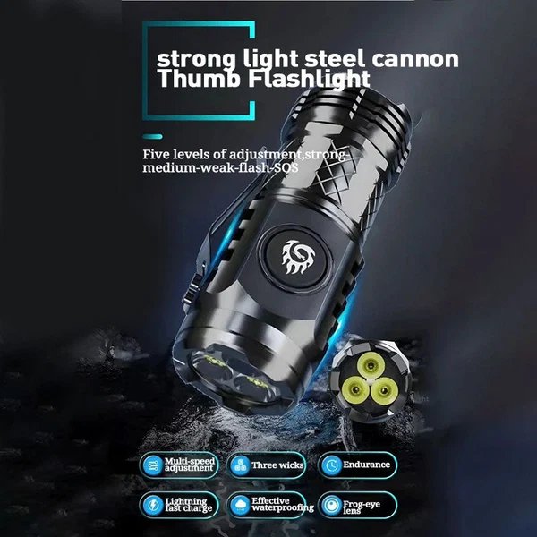 Taschenlampe mit dreiaugigem Monster