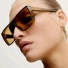 Damen quadratische Sonnenbrille