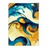 Abstrakter Kunstdruck in Gelb und Blau Nr. 2