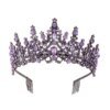 Damen Opulente Tiara mit schwarzem Kristallbesatz