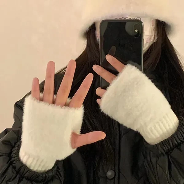 Unisex Fleece Ohnefingerhandschuhe – Warm, Weich und Funktional