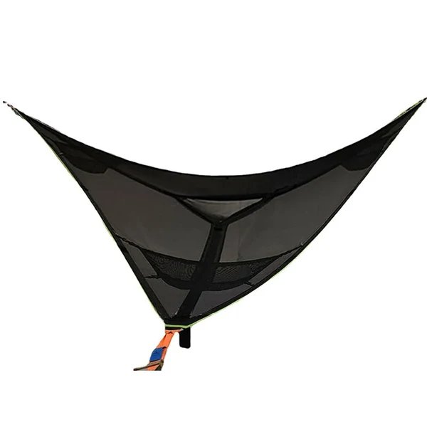 2,8 m Familien-Outdoor-Tragbares Luftzelt Mehrpersonen-Camping-Dreieckshängematte (Schwarz) Hover Image