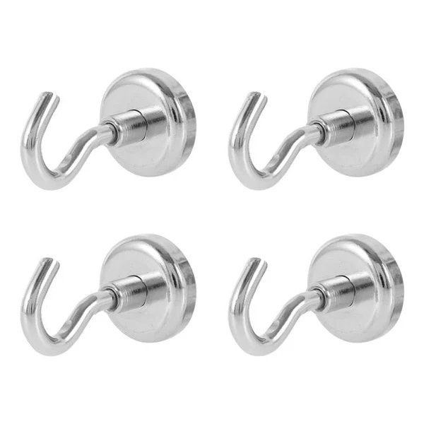 4 Stück starke Magnet-Haken
