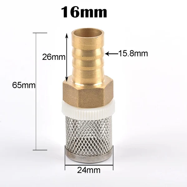 6-19mm Edelstahl-Mesh-Filter 1/2" Weiblich Zoll Gartenbewässerungspumpe Schutzschlauch Wasserreinigungs-Mesh Messingfilter