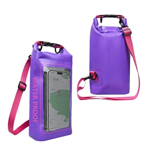 AquaVault Wasserdichter Dry Bag 2L | Mit Touchscreen-Fenster | Outdoor-Tasche für Kajakfahren, Trekking & Wassersport