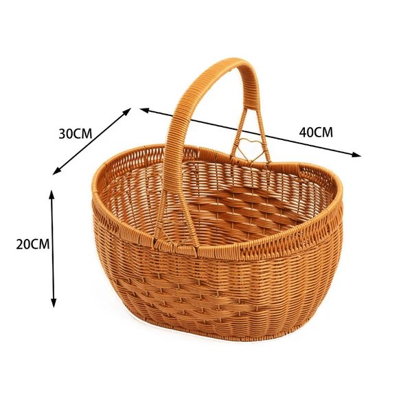 Damen Handgefertigter Rattan Einkaufskorb