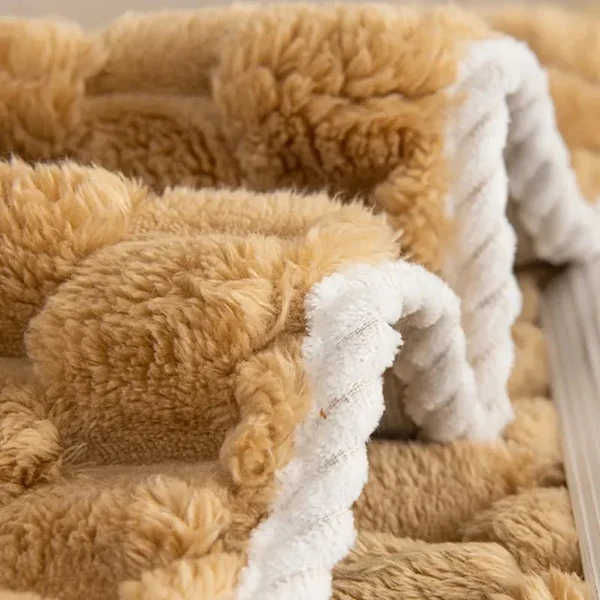 Pastellfarbe Verdickte Plüsch Sofa Decke für Gemütlichen Komfort Hover Image